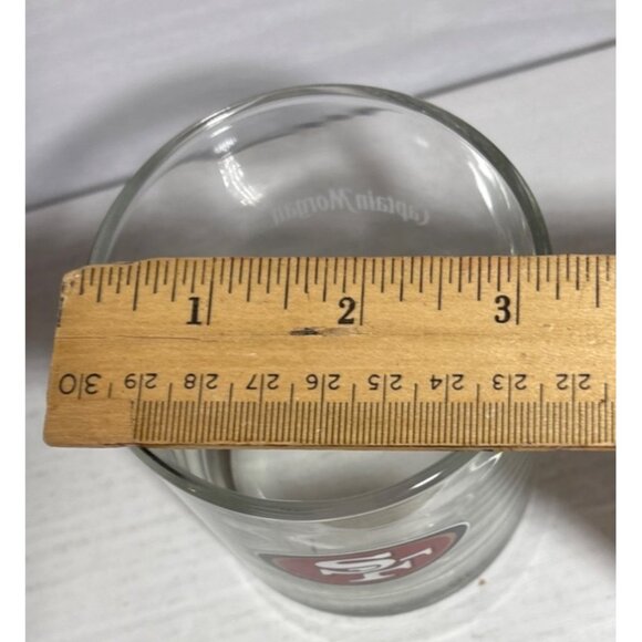 Captain Morgan San Francisco 49ers Whiskey Glass NFL Logo Clear Glass Barware - Picture 6 of 6
